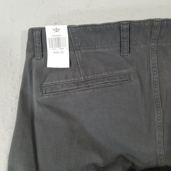 Dockers Alpha khaki pants men's 36x30 slim tapered Gray Flex stretch NEW - Picture 8 of 12